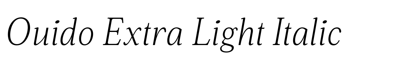 Ouido Extra Light Italic